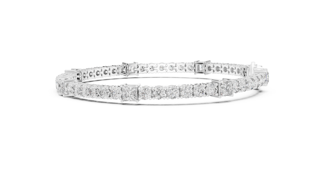 Diamond Studded Tennis Bracelet - Krishnashray