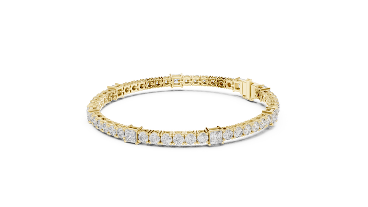 Diamond Studded Tennis Bracelet - Krishnashray