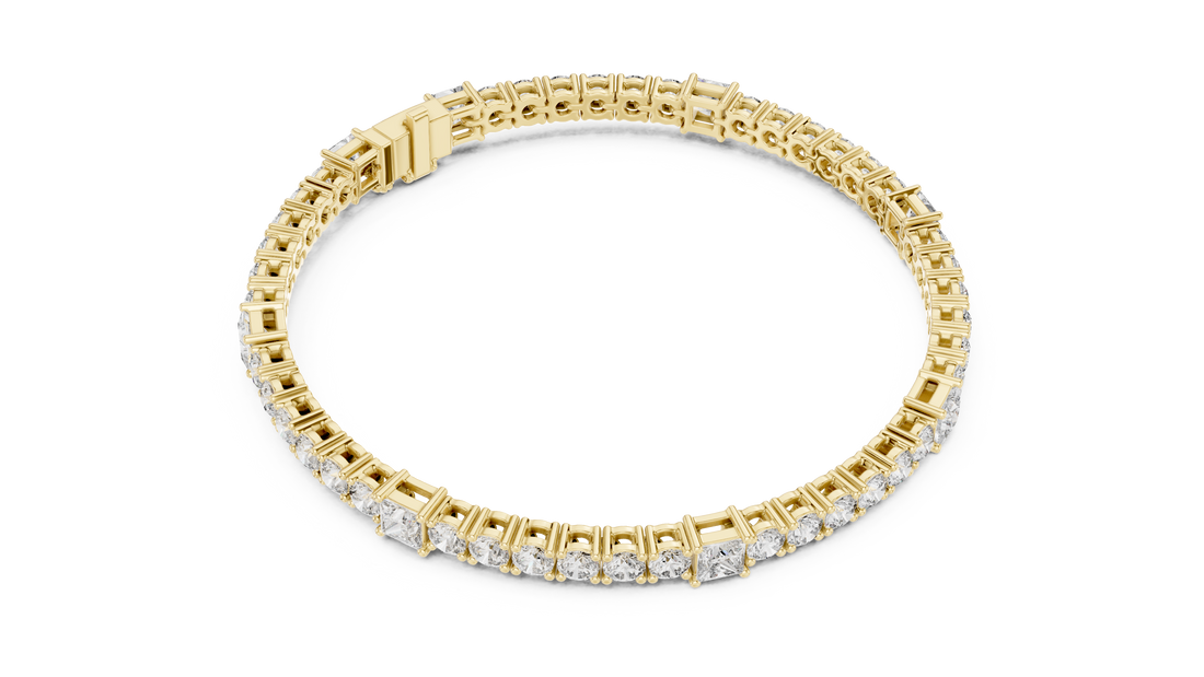 Diamond Studded Tennis Bracelet - Krishnashray
