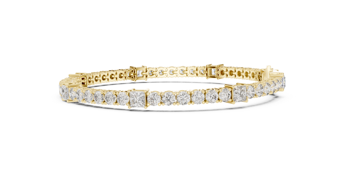 Diamond Studded Tennis Bracelet - Krishnashray