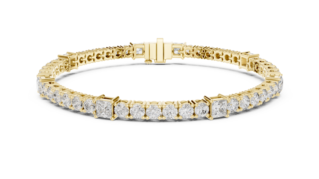 Diamond Studded Tennis Bracelet - Krishnashray