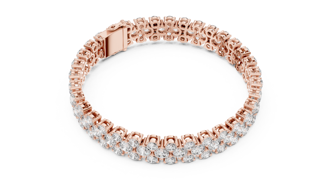 Diamond Studded Tennis Bracelet - Krishnashray