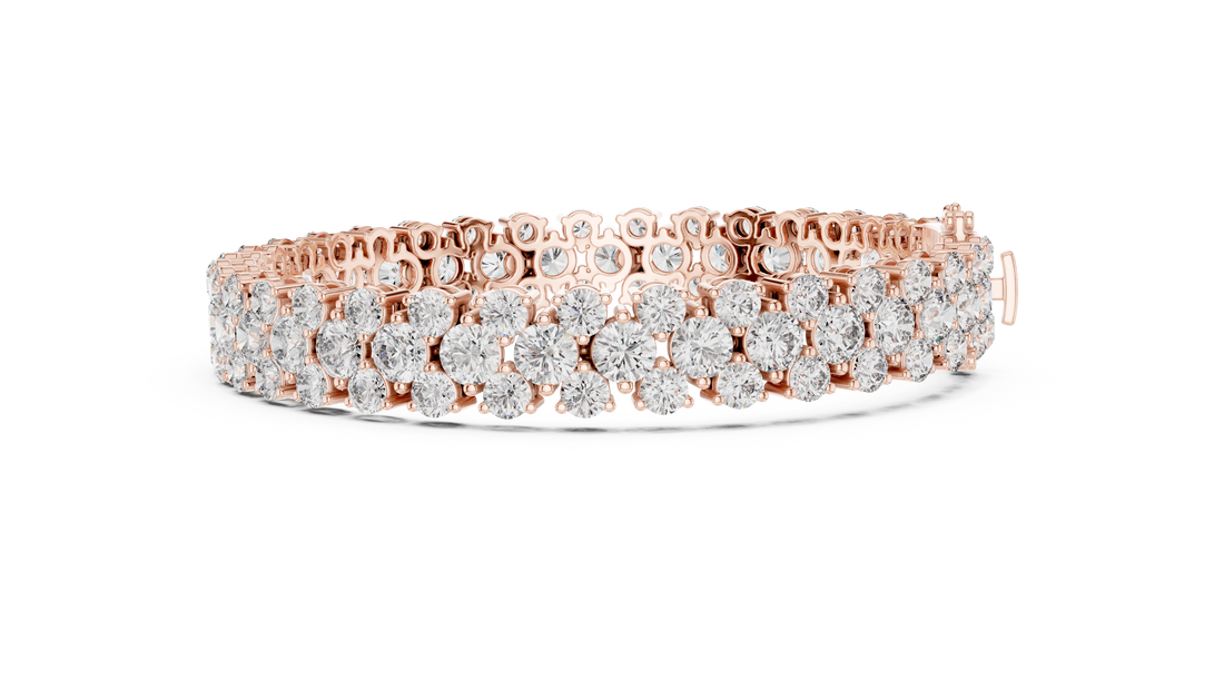 Diamond Studded Tennis Bracelet - Krishnashray