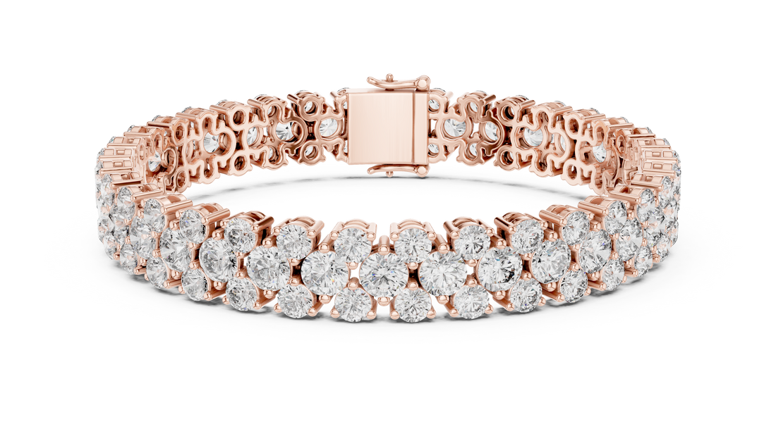 Diamond Studded Tennis Bracelet - Krishnashray