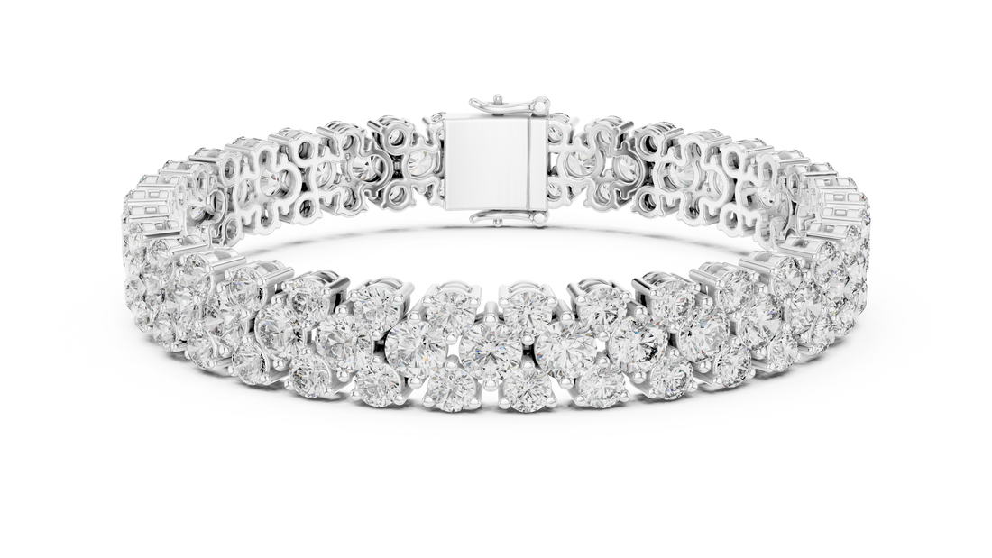 Diamond Studded Tennis Bracelet - Krishnashray