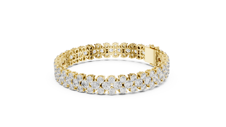 Diamond Studded Tennis Bracelet - Krishnashray