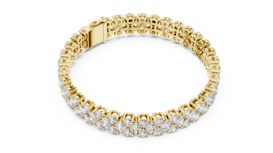 Diamond Studded Tennis Bracelet - Krishnashray