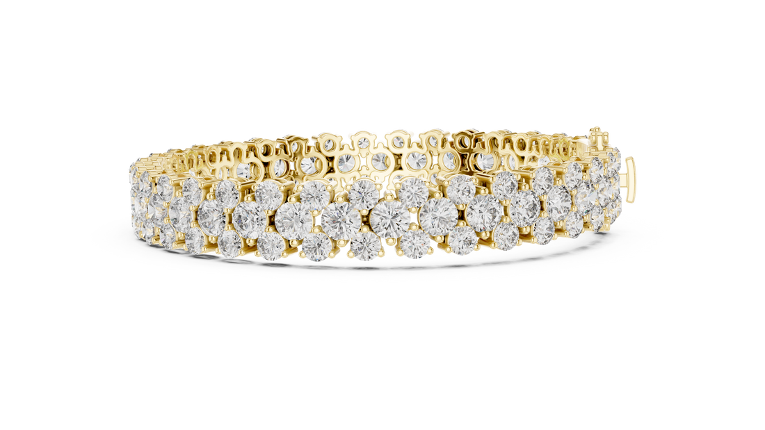 Diamond Studded Tennis Bracelet - Krishnashray