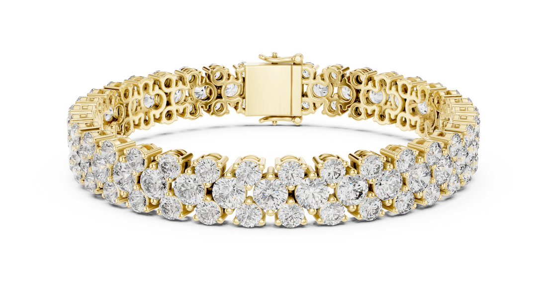 Diamond Studded Tennis Bracelet - Krishnashray