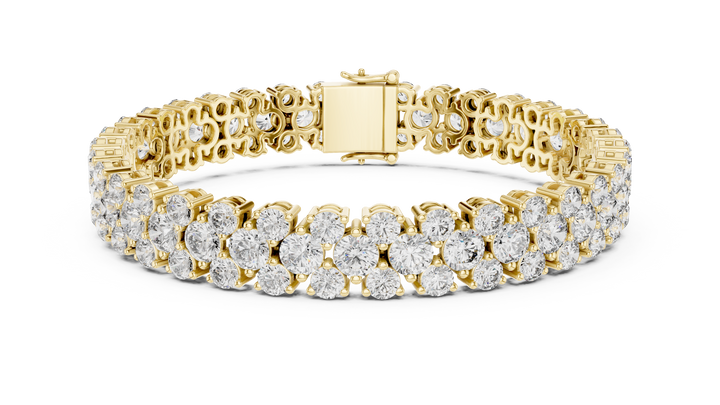 Diamond Studded Tennis Bracelet - Krishnashray