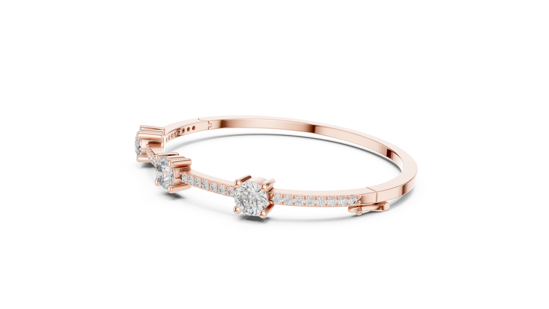 Diamond charm bracelet, upscale boutique flair