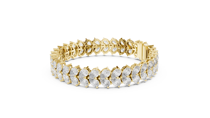 Multi-row diamond bracelet in premium style