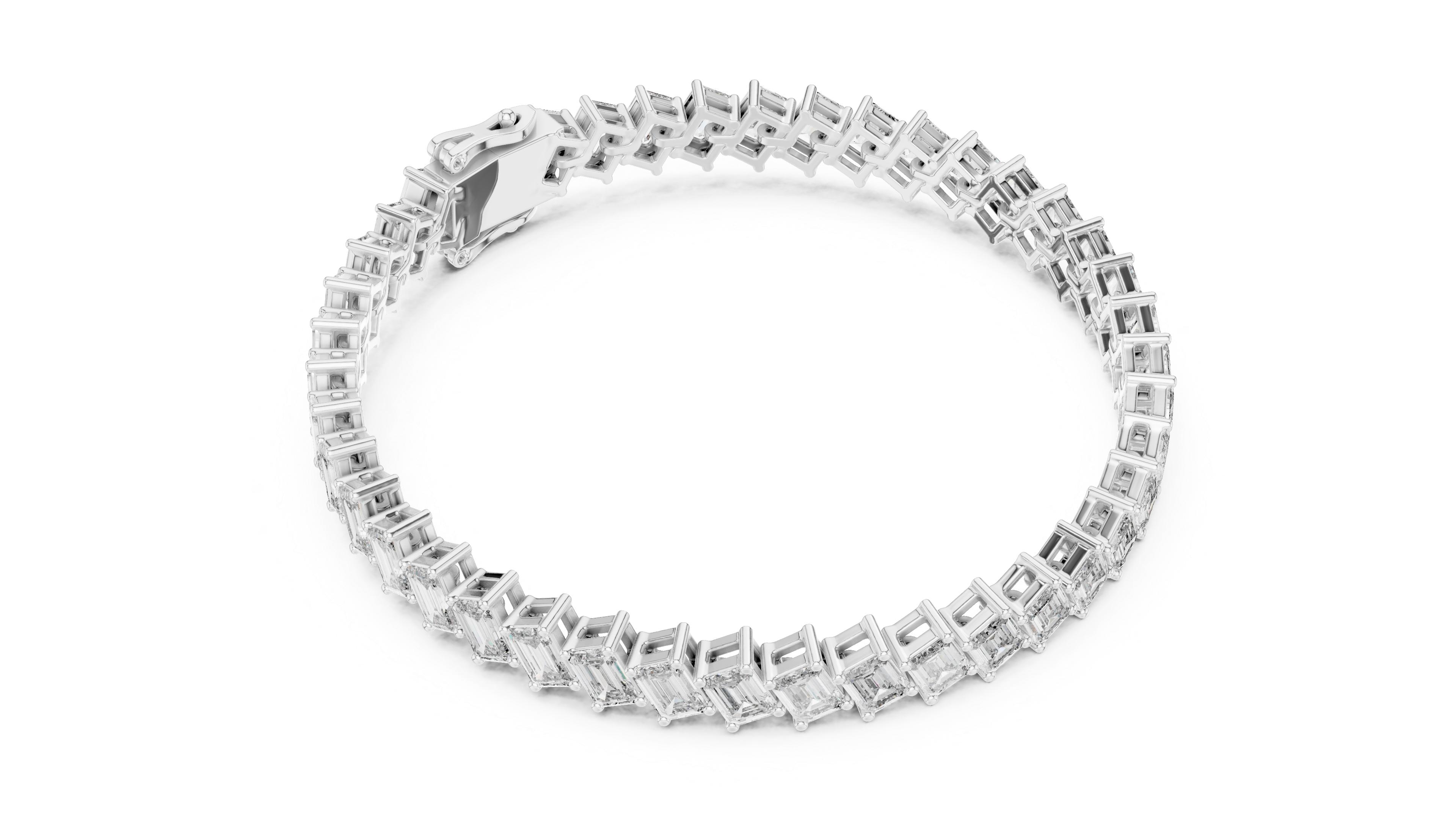 Emerald Cut Tennis Bracelet