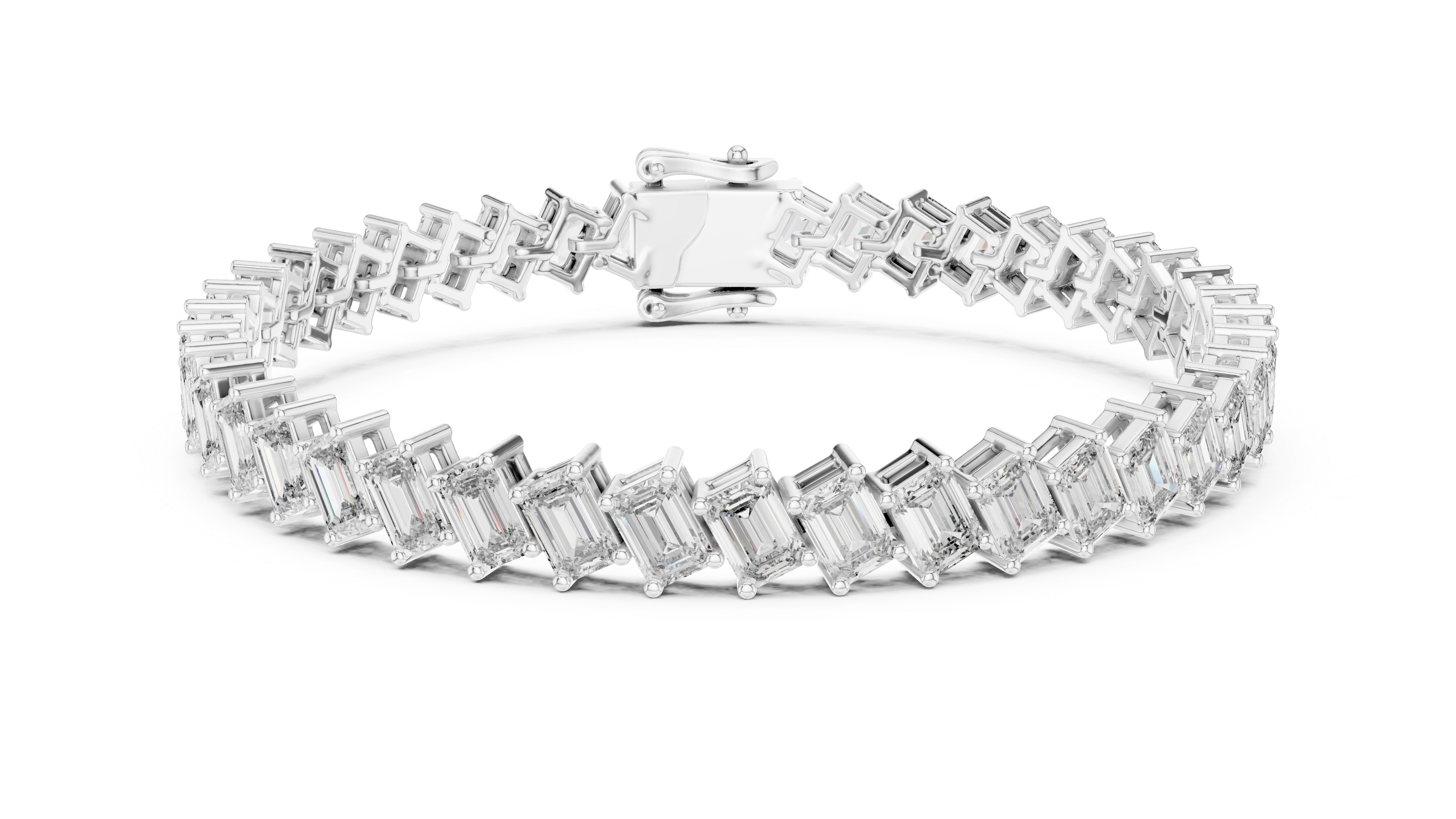 Emerald Cut Tennis Bracelet