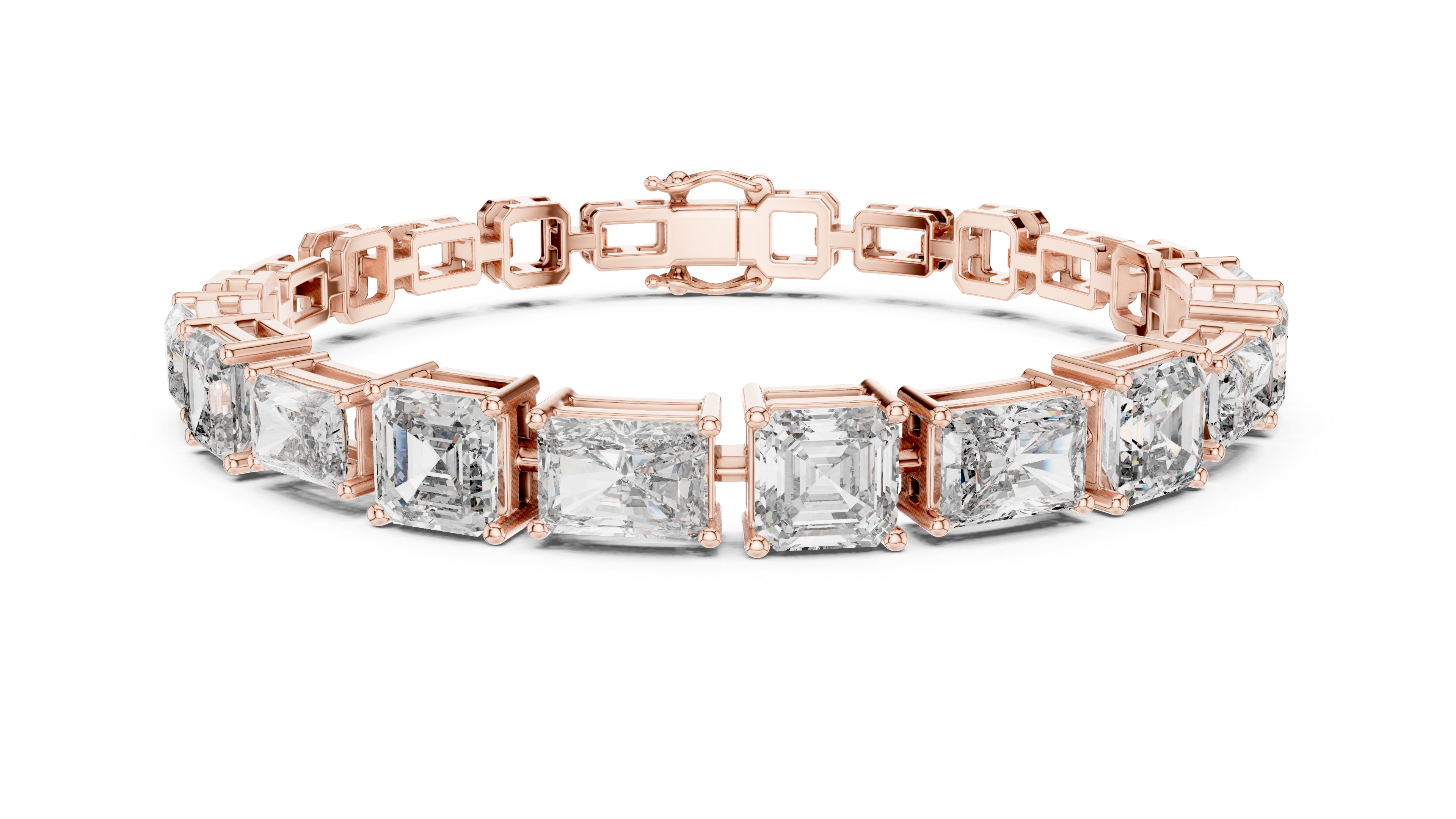 Emerald Cut Diamond Bracelet