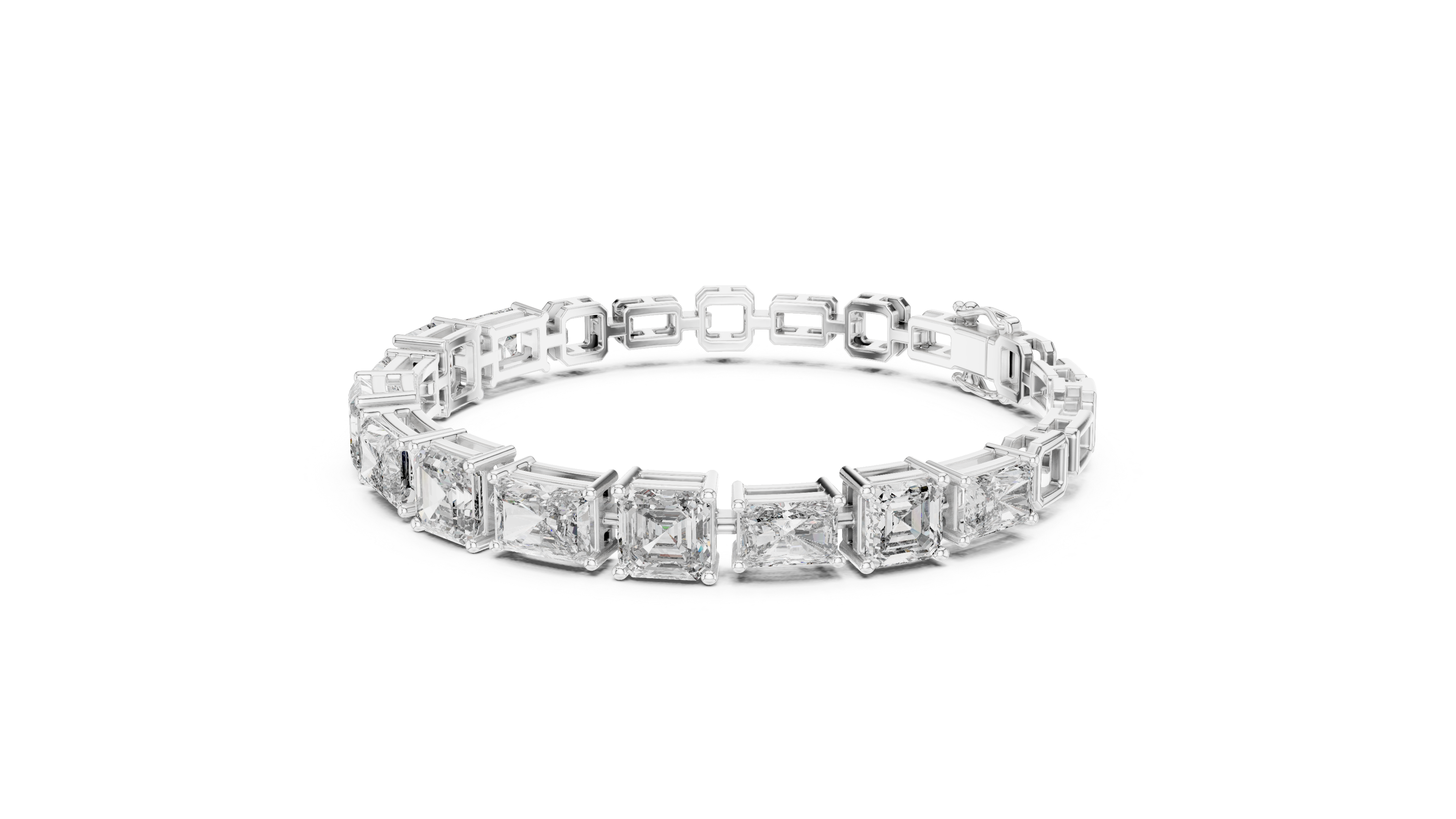 Emerald Cut Diamond Bracelet