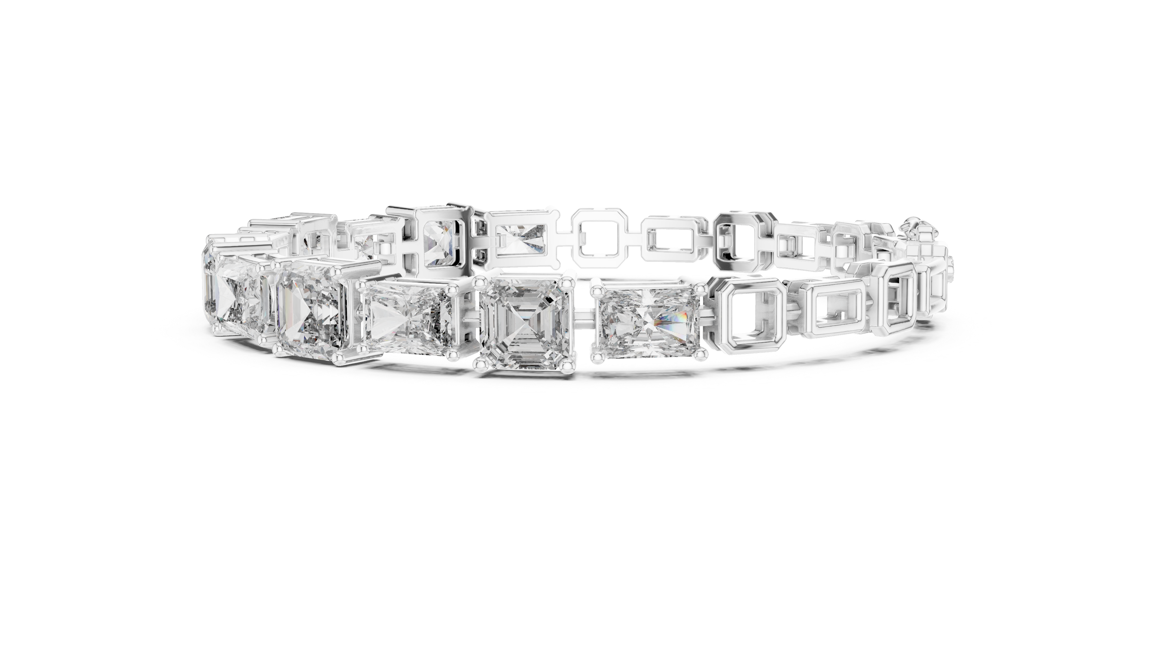 Emerald Cut Diamond Bracelet