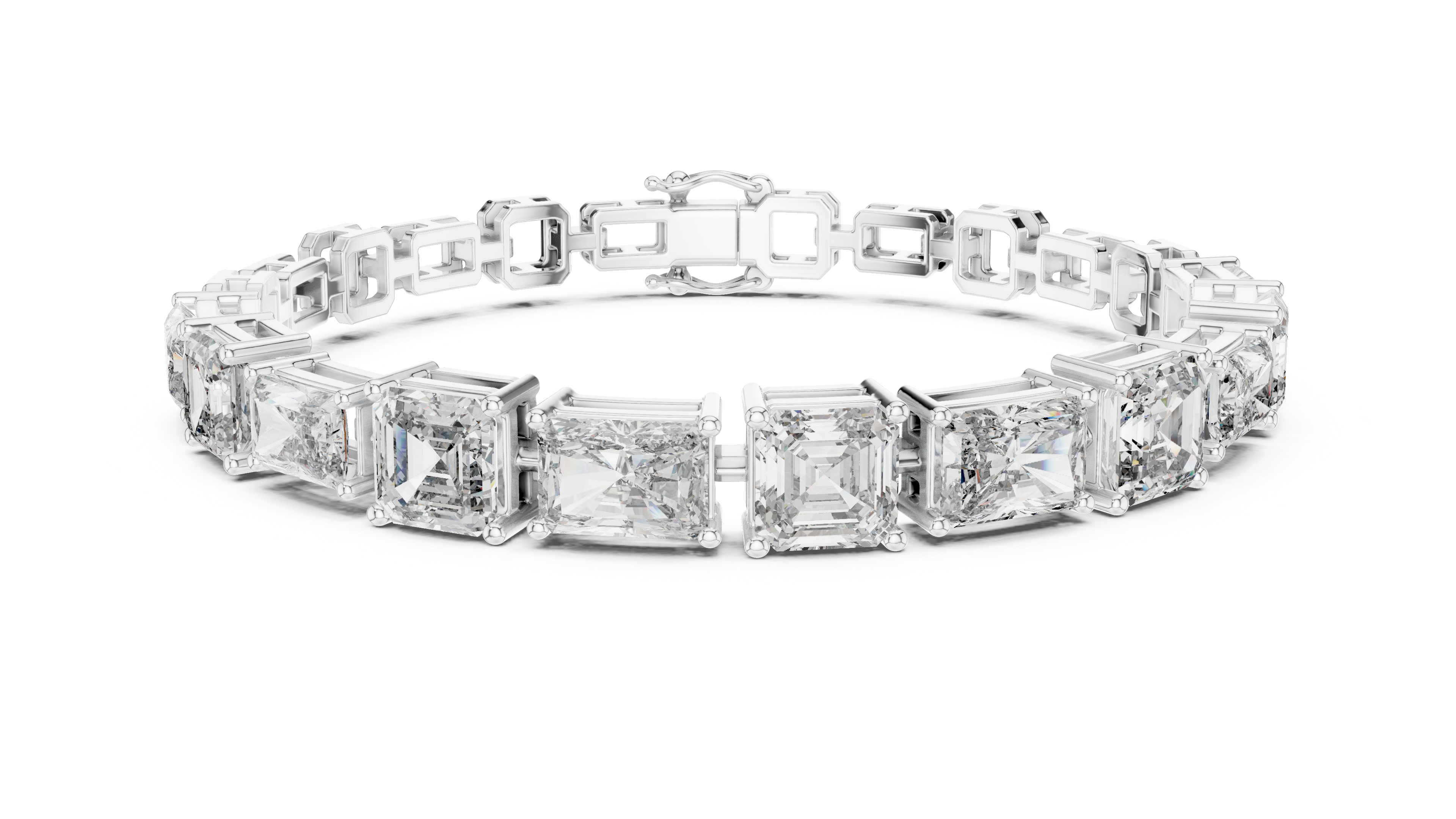 Emerald Cut Diamond Bracelet