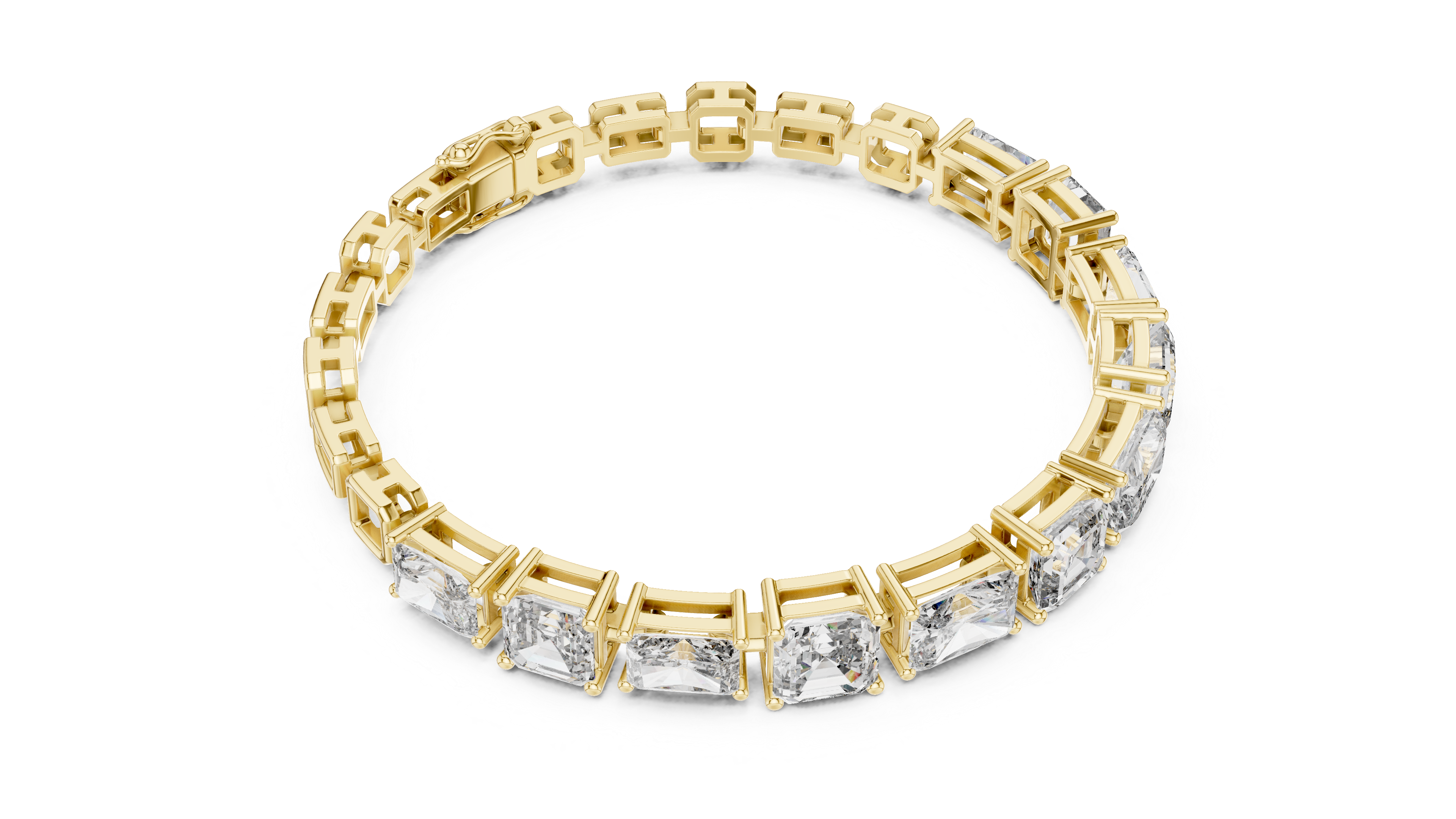 Emerald Cut Diamond Bracelet