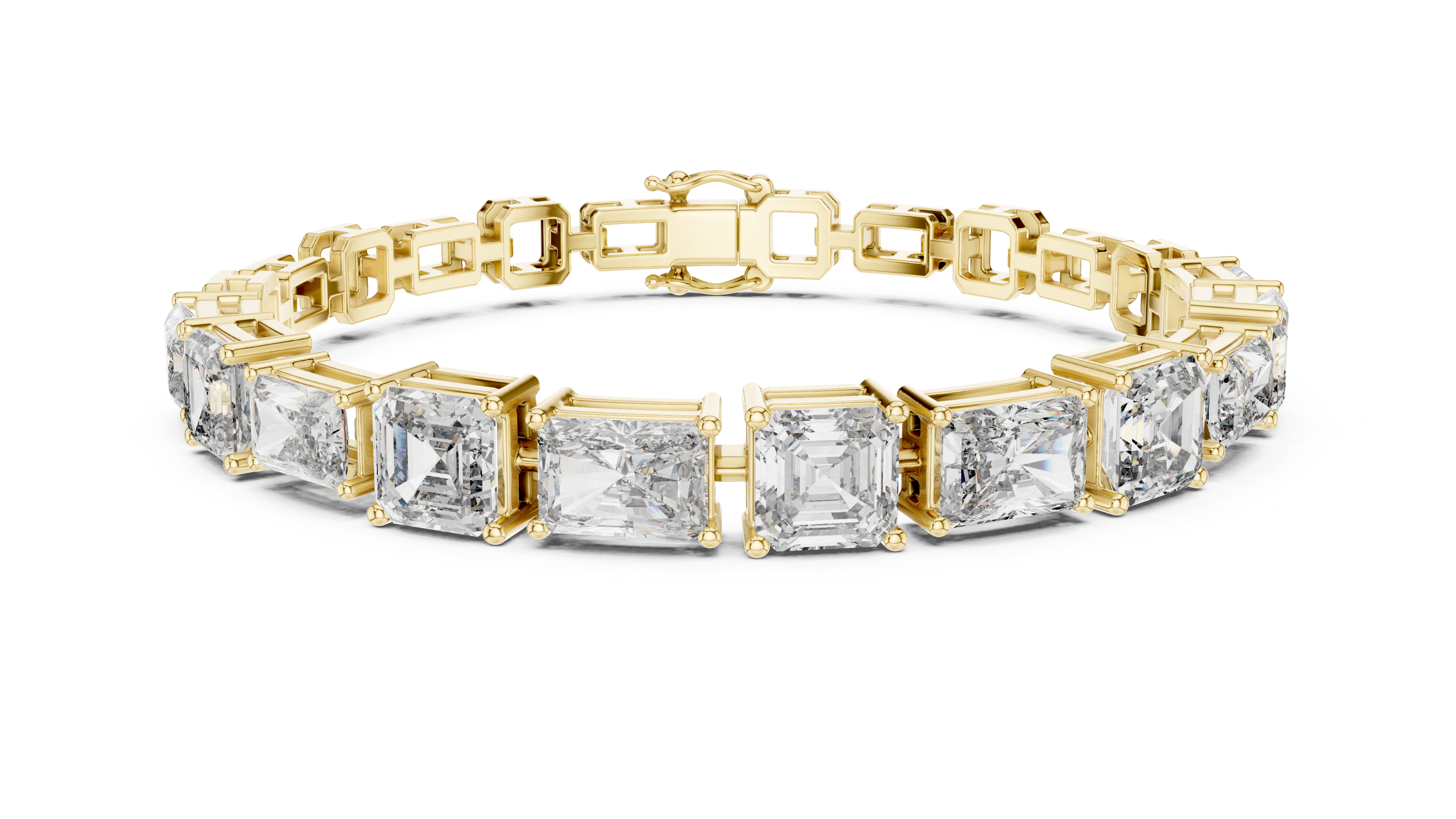 Emerald Cut Diamond Bracelet