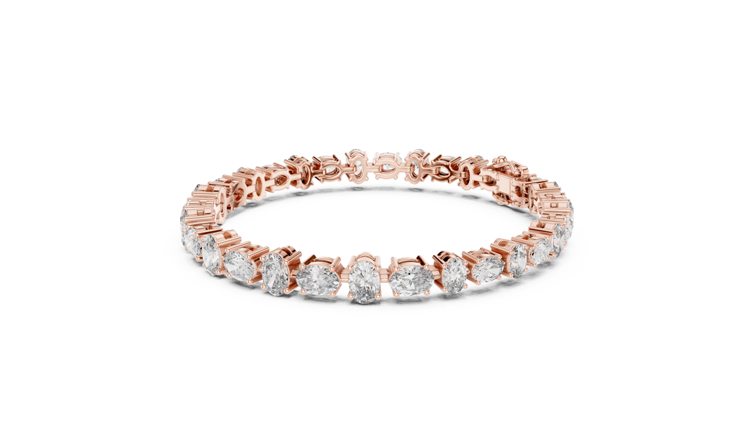 Elegant Oval Cut Diamond Bracelet