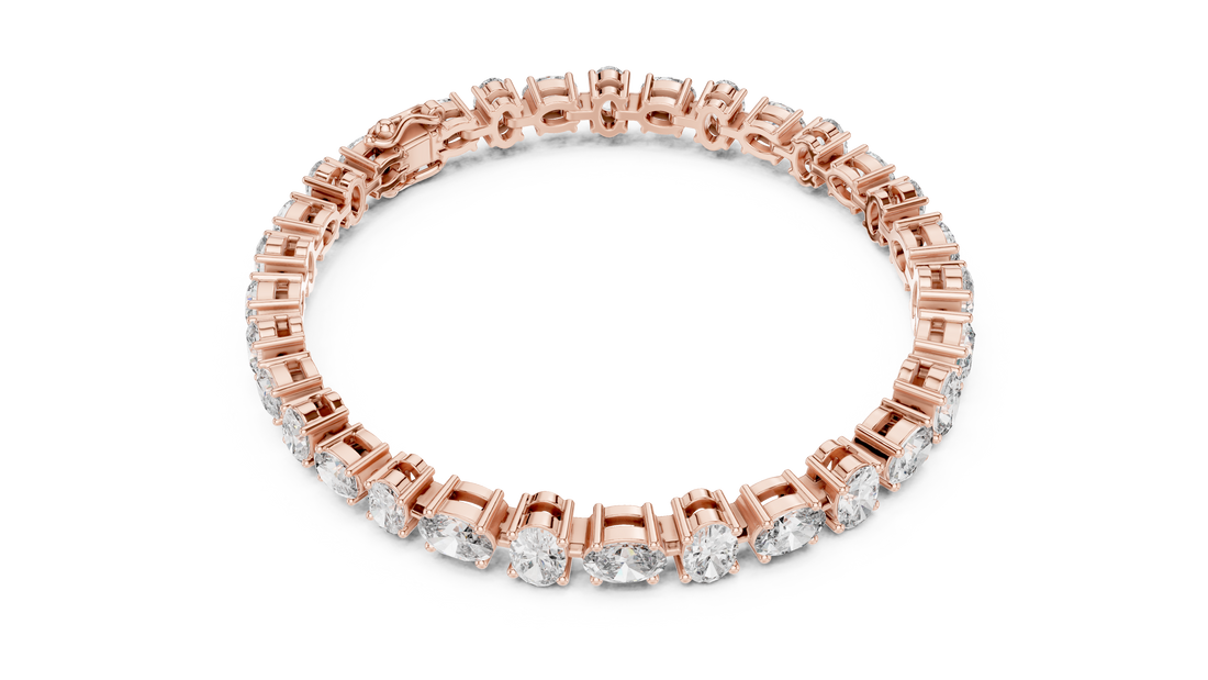 Elegant Oval Cut Diamond Bracelet