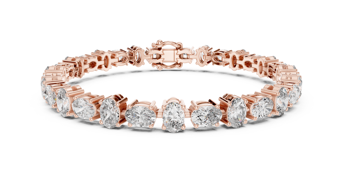 Elegant Oval Cut Diamond Bracelet