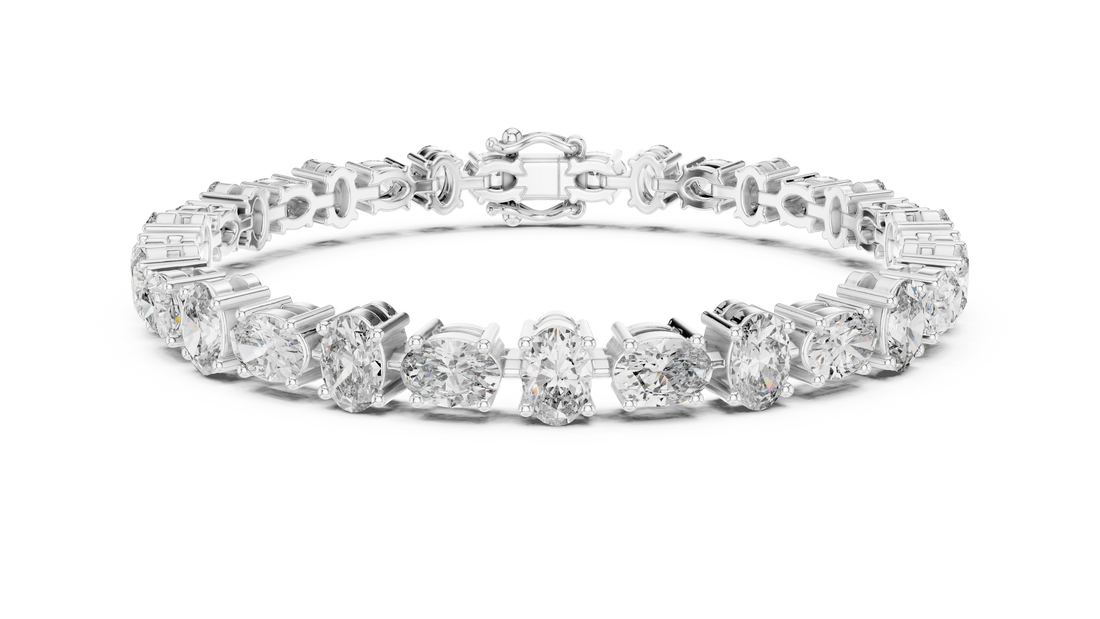 Elegant Oval Cut Diamond Bracelet