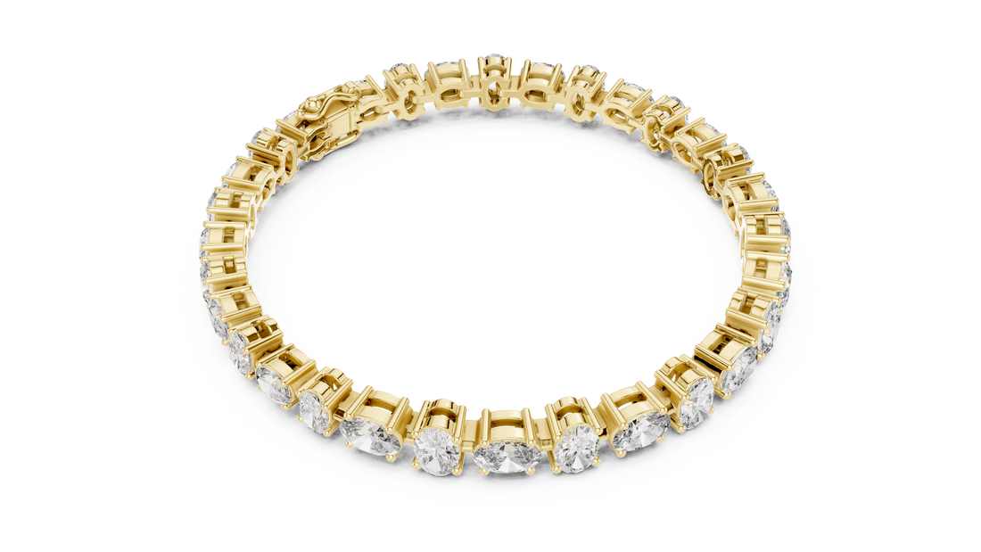Elegant Oval Cut Diamond Bracelet
