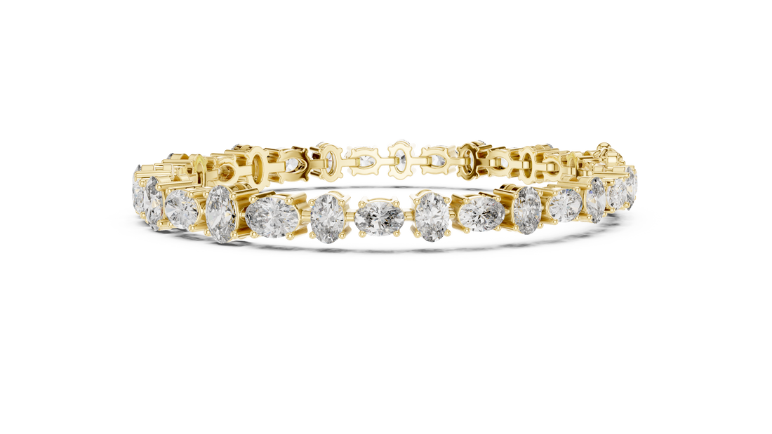 Elegant Oval Cut Diamond Bracelet