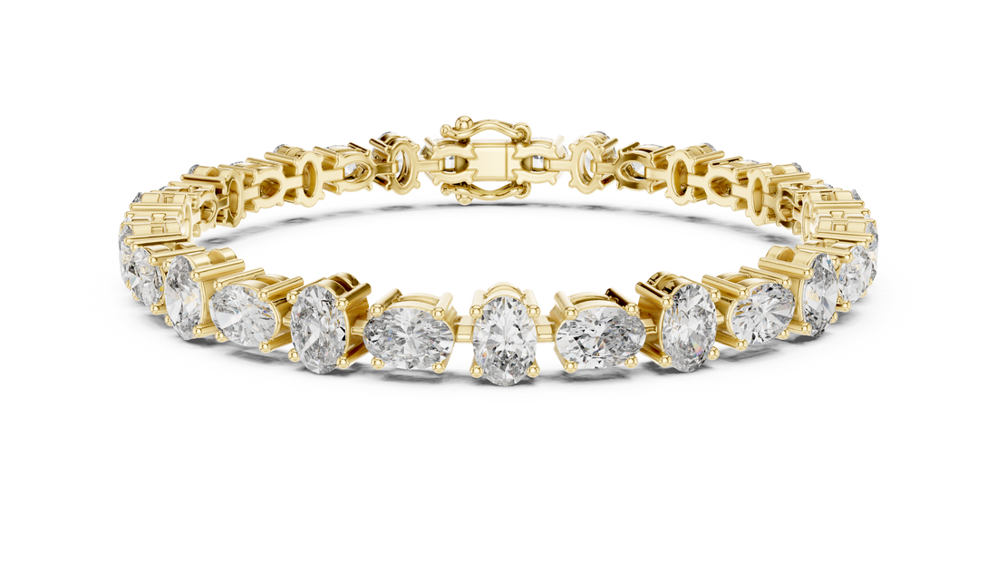 Elegant Oval Cut Diamond Bracelet