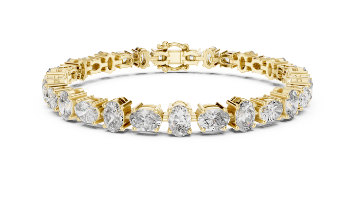 Elegant Oval Cut Diamond Bracelet