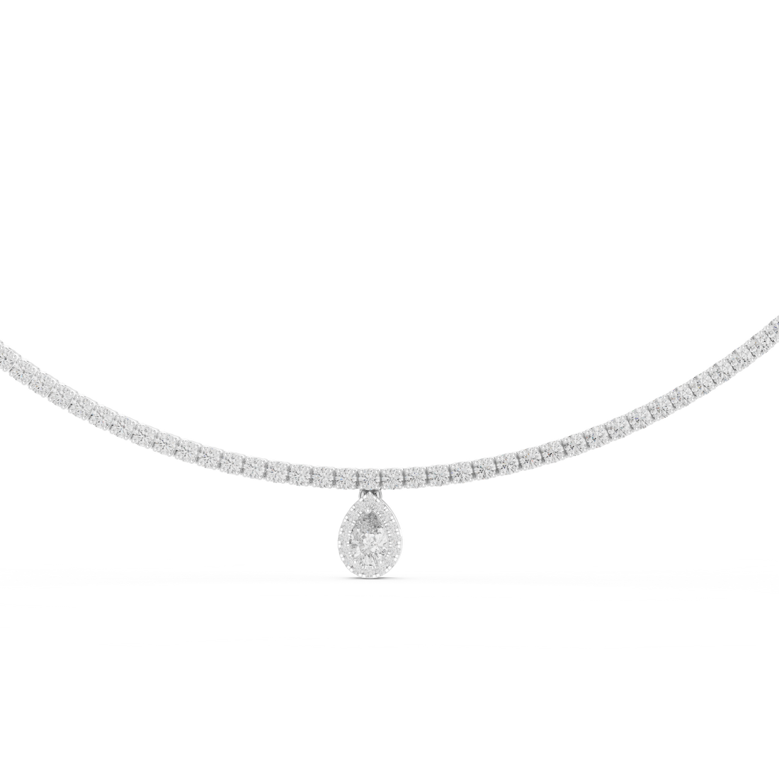 Pear-Shaped Pendant Necklace