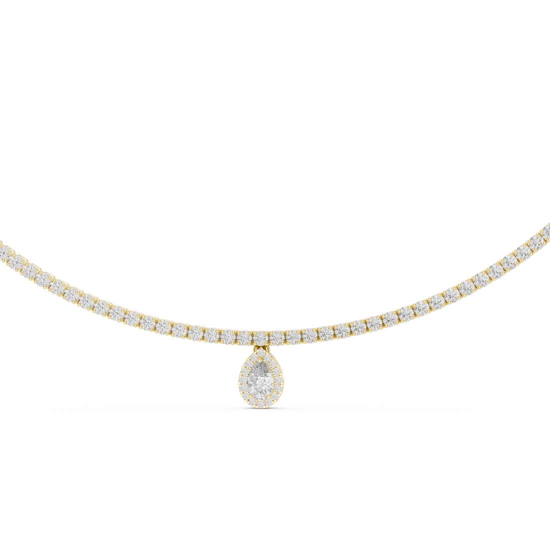 Pear-Shaped Pendant Necklace