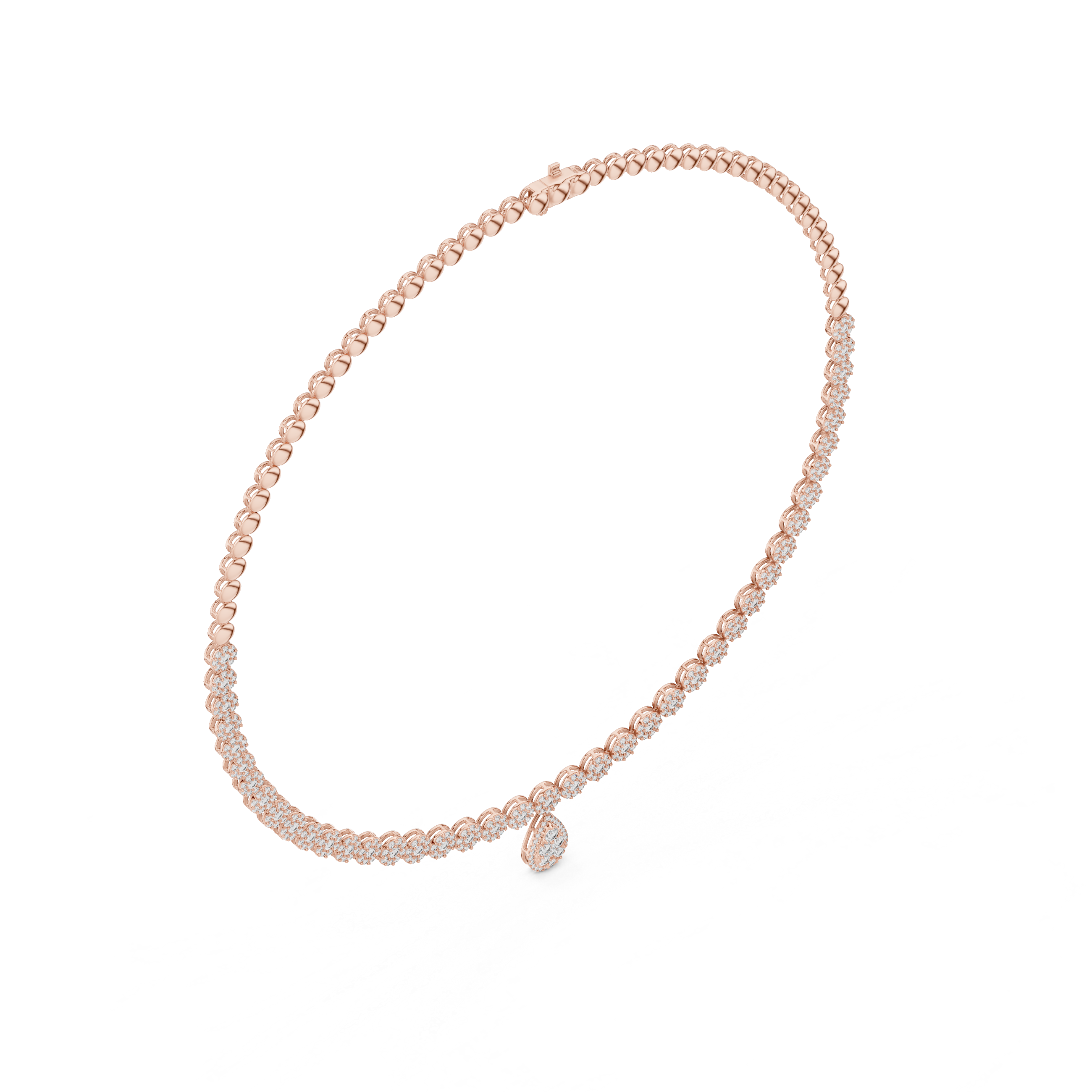 Teardrop Diamond Pendant Necklace