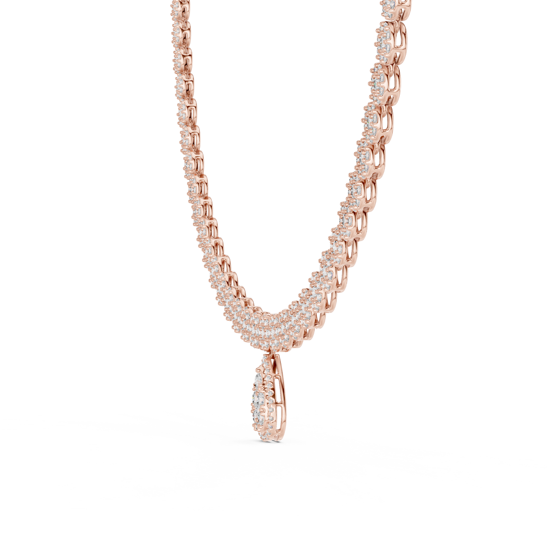 Teardrop Diamond Pendant Necklace