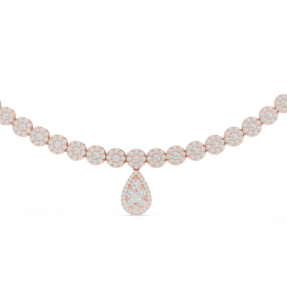 Teardrop Diamond Pendant Necklace