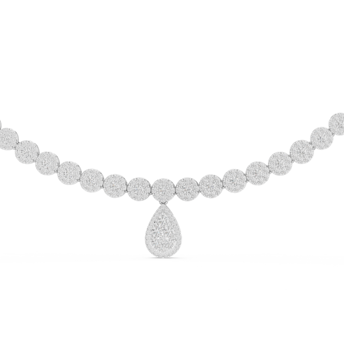 Teardrop Diamond Pendant Necklace