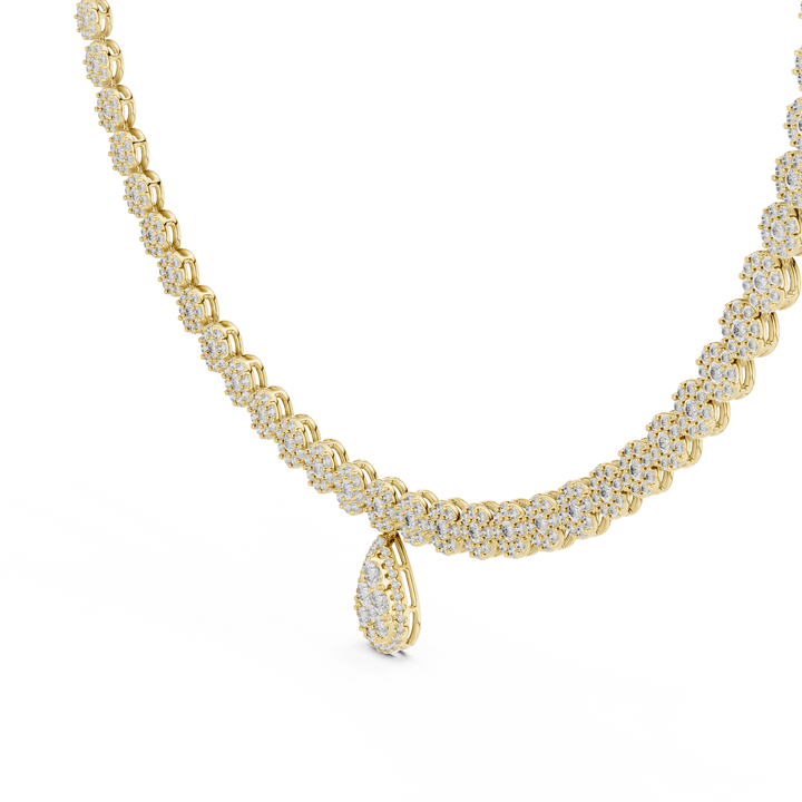 Teardrop Diamond Pendant Necklace