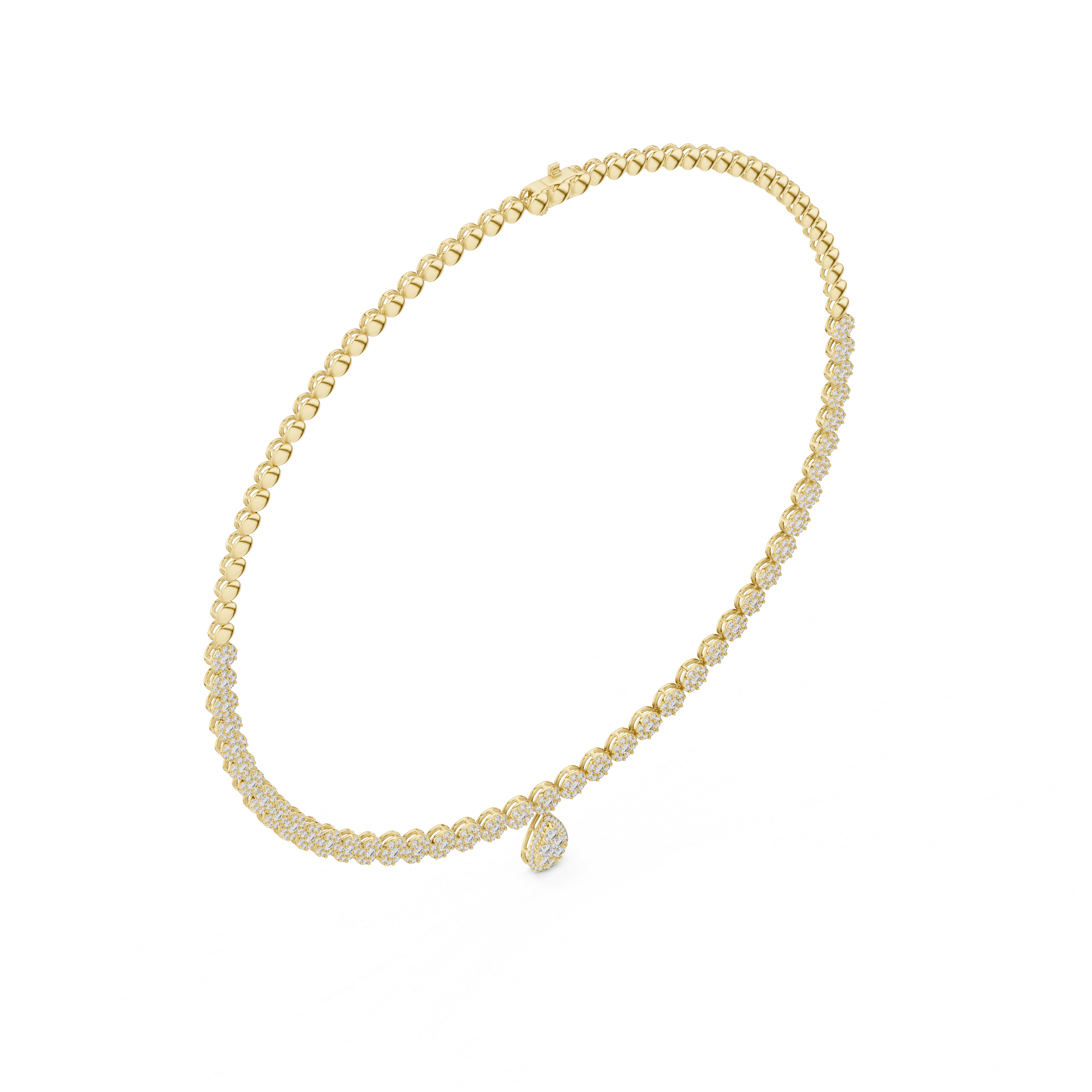 Teardrop Diamond Pendant Necklace