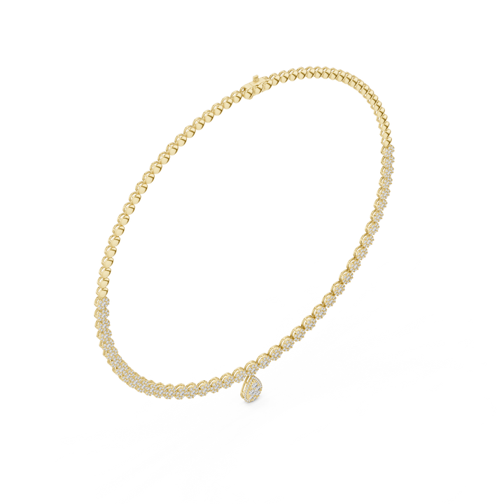 Teardrop Diamond Pendant Necklace