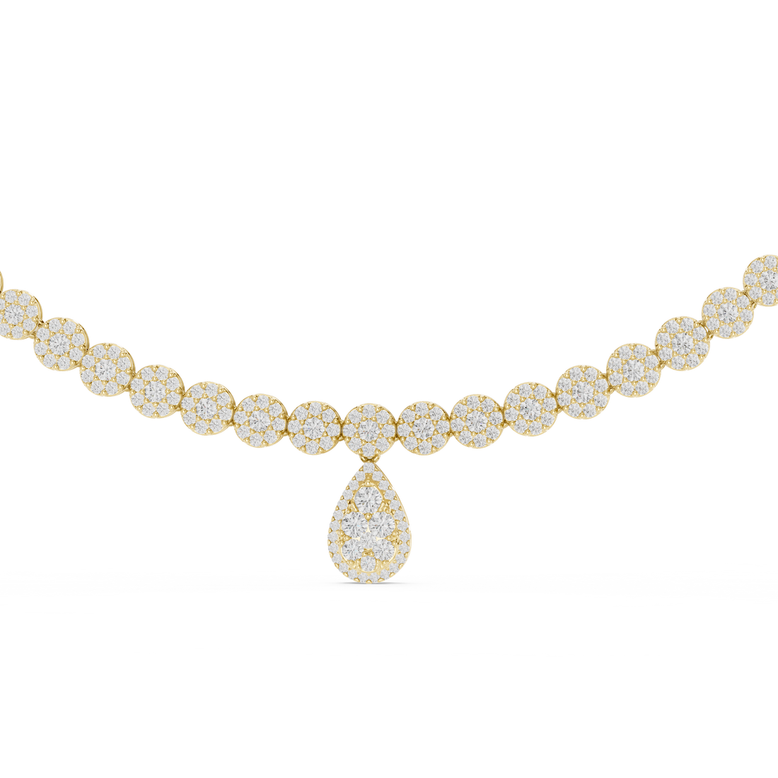 Teardrop Diamond Pendant Necklace