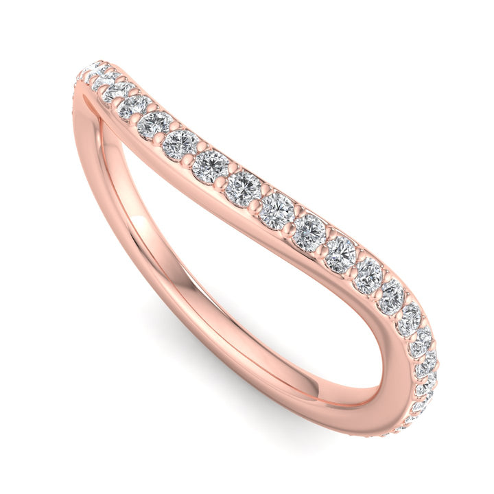 Curved Diamond Ring - Krishnashray