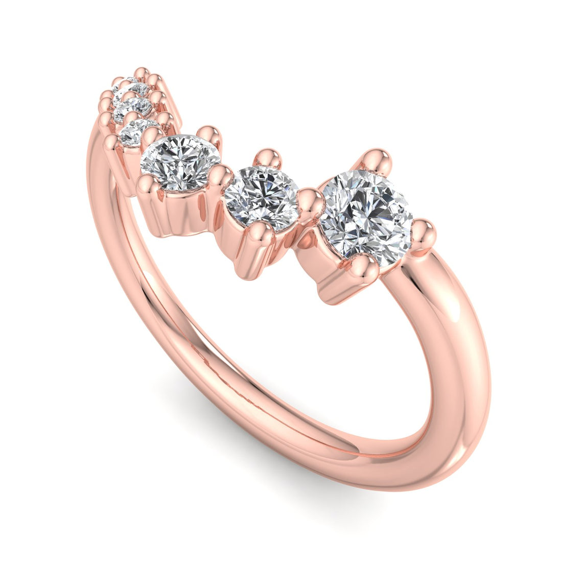 Elegant Diamond Curve Ring - Krishnashray