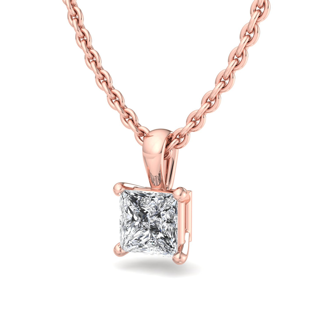 Regal Radiance Princess Cut Pendant - Krishnashray