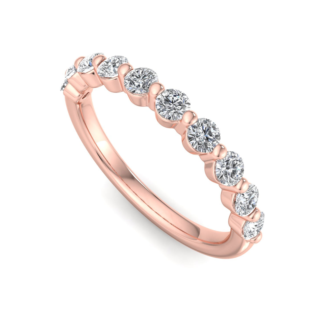 Radiant Grace Diamond Half Eternity Band - Krishnashray