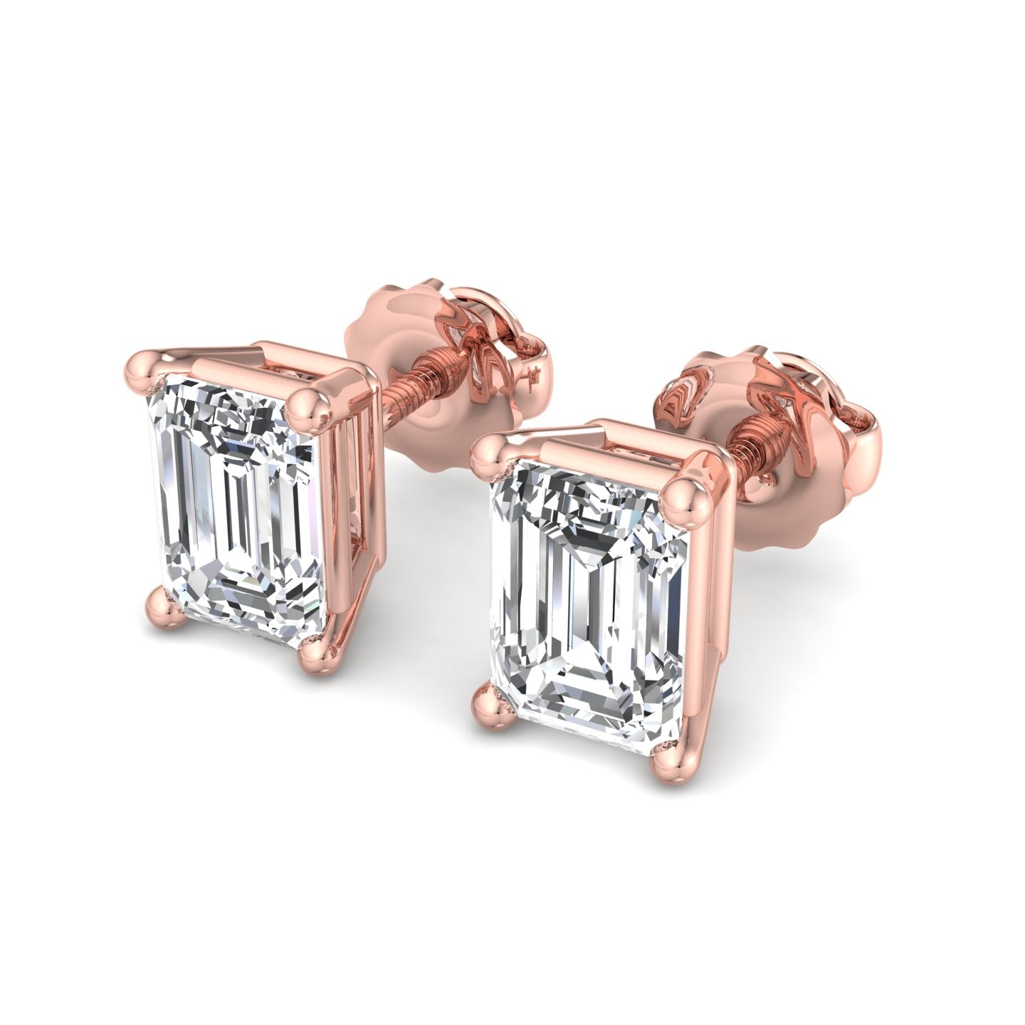 Golden Light Emerald Studs - Krishnashray