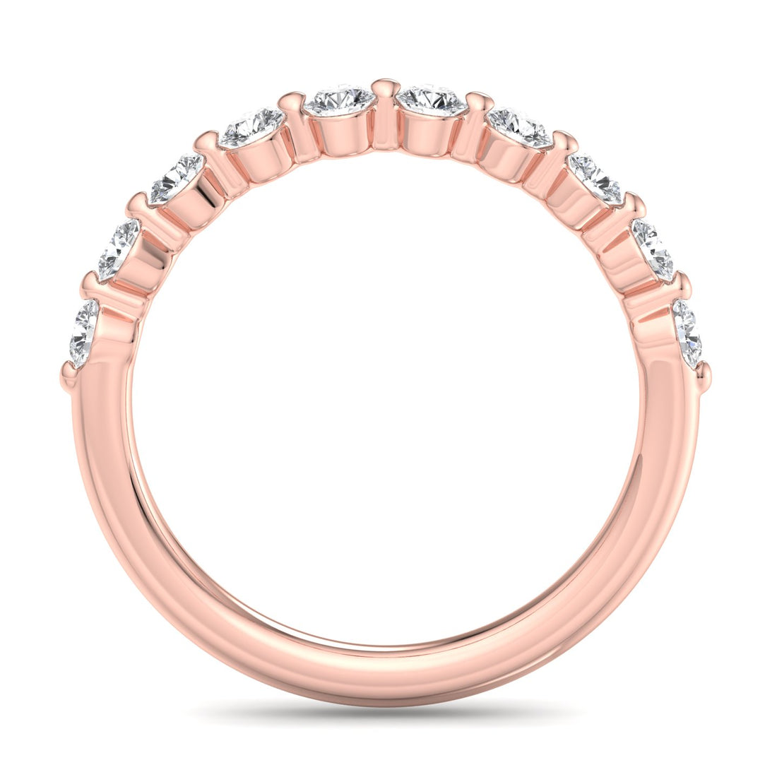 Radiant Grace Diamond Half Eternity Band - Krishnashray