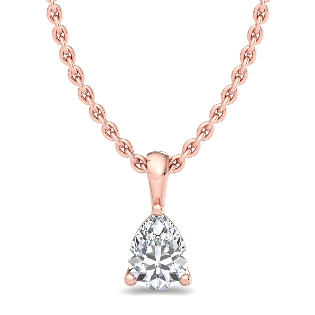 Pear-Shaped Diamond Pendant