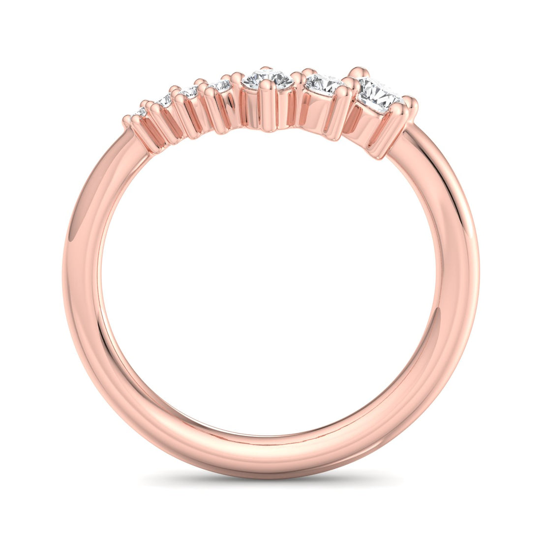 Elegant Diamond Curve Ring - Krishnashray